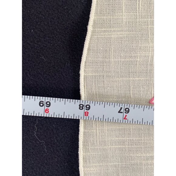 Vintage Floral Embroidered Round Tablecloth - 68" Diameter - Cotton & Linen Blen - Picture 7 of 9